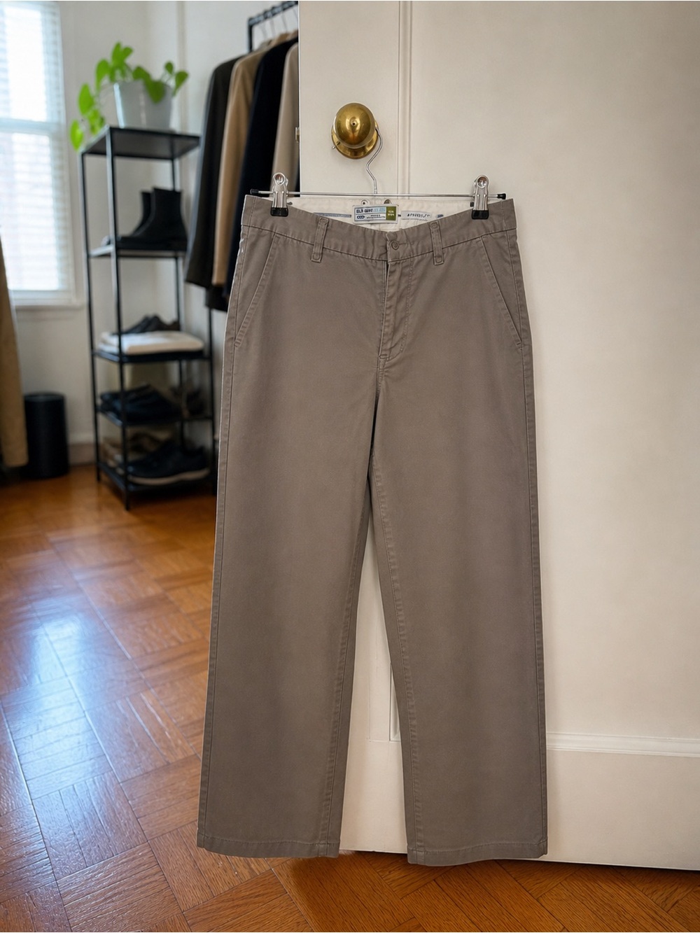 Women’s Classic Straight Chino Pants — Taupe